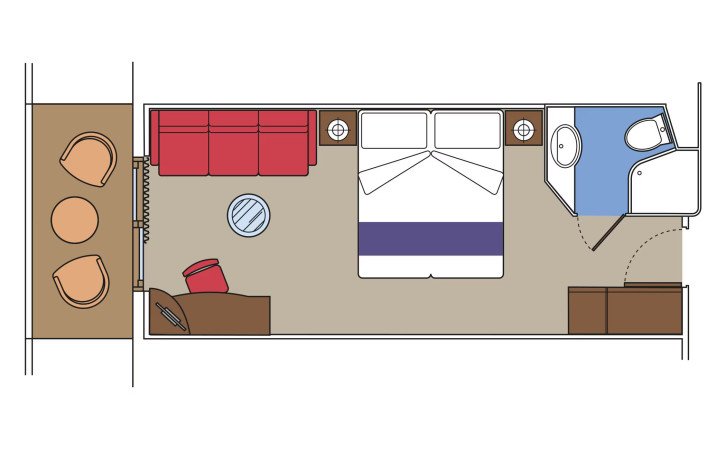 Deluxe Balcony with Partial View floor Plan