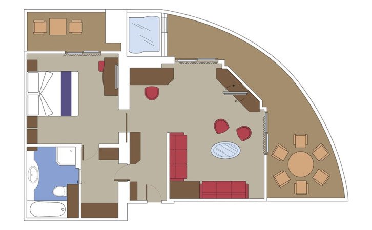 MSC Yacht Club Royal Suite floor Plan