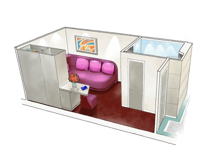 Studio Interior floor Plan
