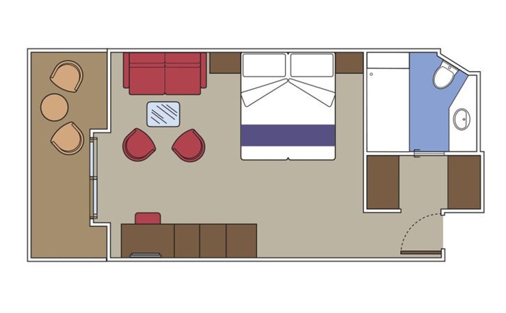 MSC Yacht Club Deluxe Suite floor Plan
