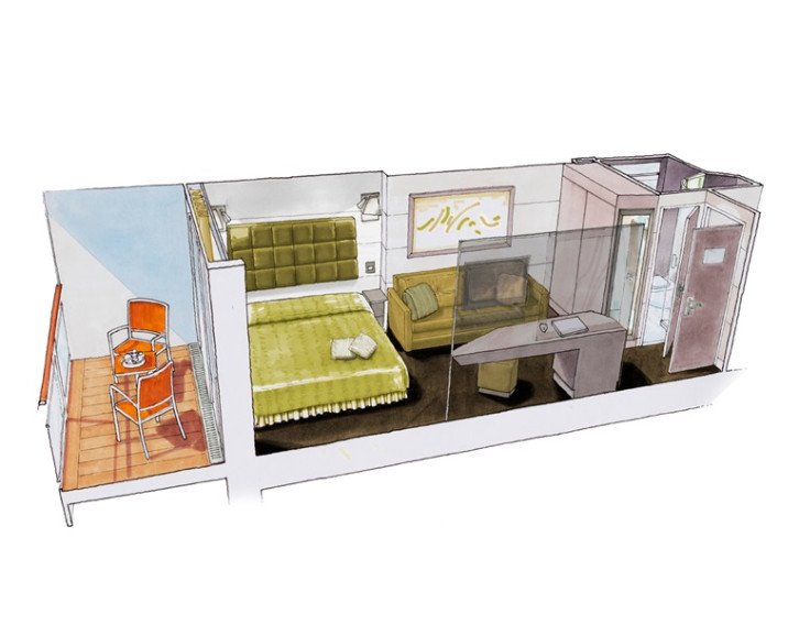 Deluxe Balcony with Partial View floor Plan
