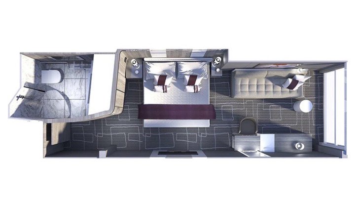 Panoramic Ocean View Stateroom floor Plan