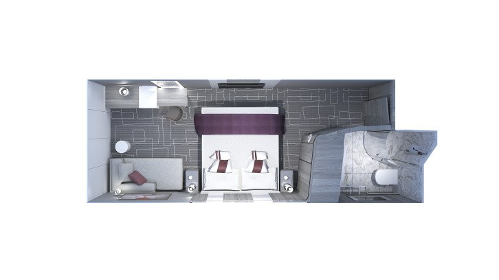 Deluxe Inside Stateroom floor Plan