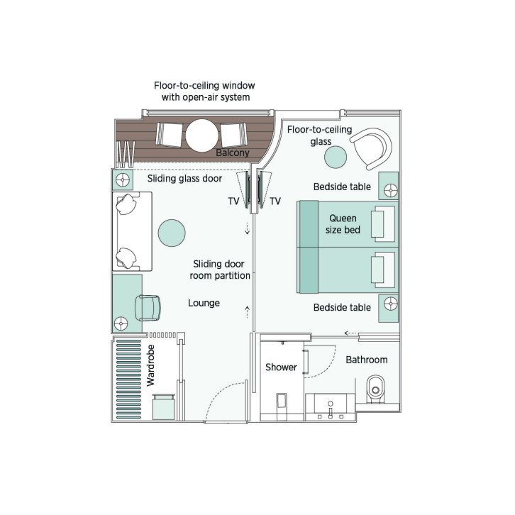Grand Balcony Suite floor Plan