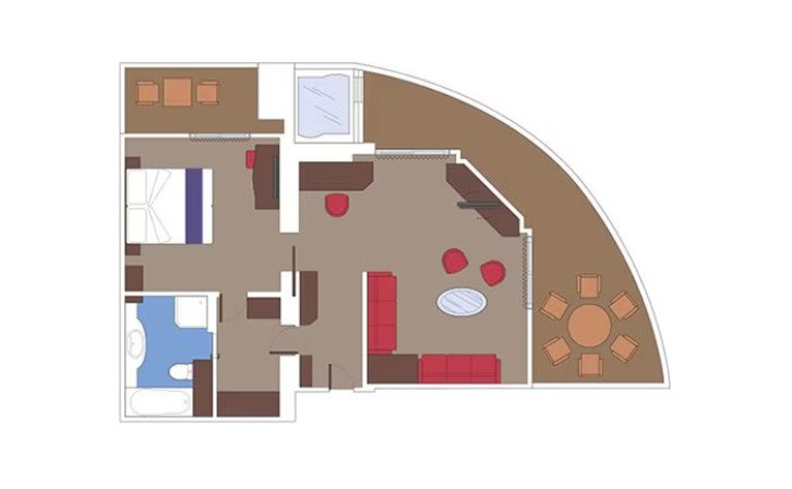 MSC Yacht Club Royal Suite floor Plan