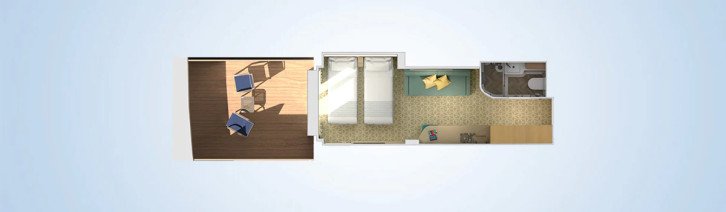 Forward-View Extended Balcony floor Plan