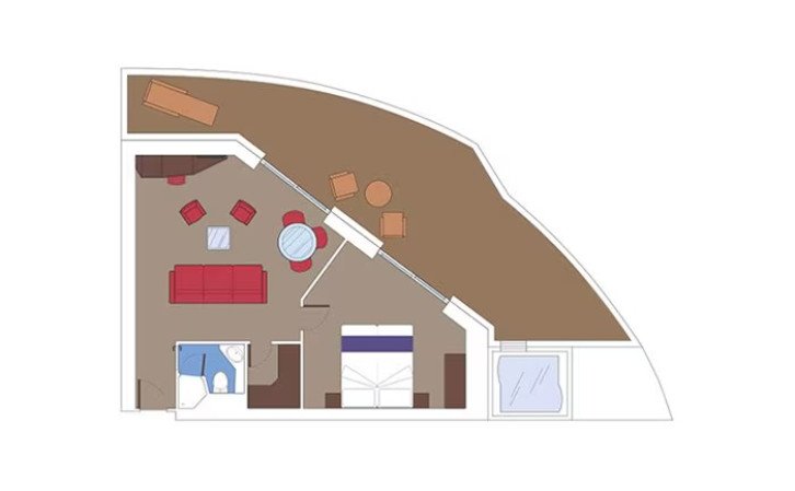 Grand Suite Aurea with Terrace and Whirlpool floor Plan