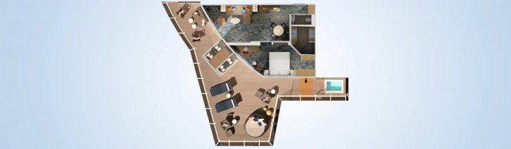 Carnival Excel Presidential Suite floor Plan