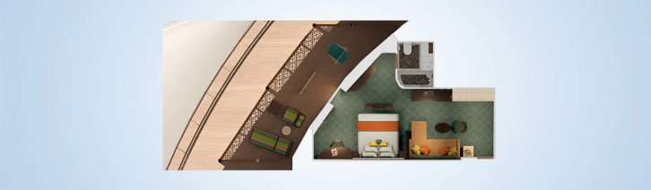 Havana Cabana Corner Suite floor Plan