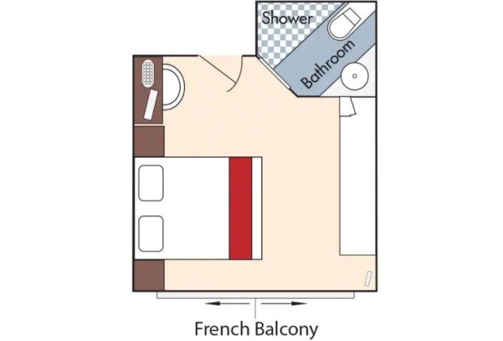 Category CB Stateroom floor Plan