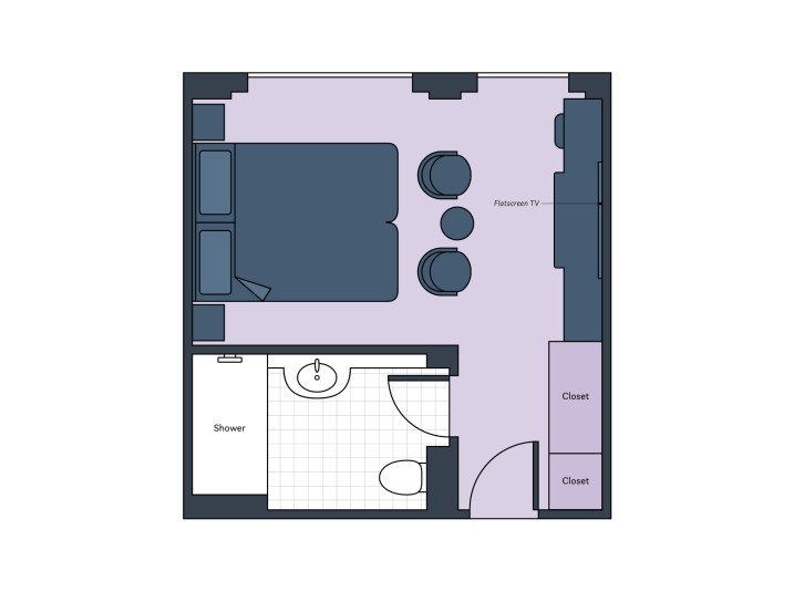 Suite floor plan on S.S. São Gabriel
