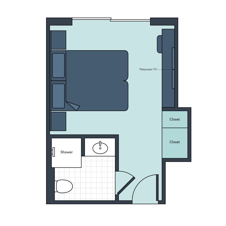 French Balcony Stateroom floor plan on S.S. São Gabriel