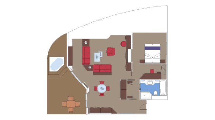 MSC Yacht Club Owner's Suite floor Plan