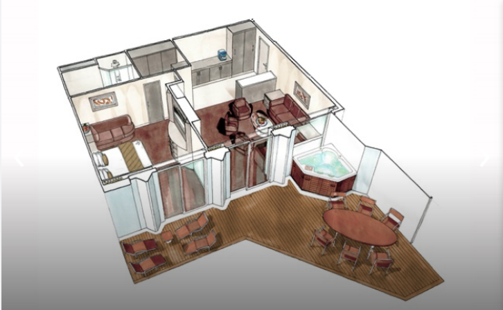 MSC Yacht Club Royal Suite floor Plan