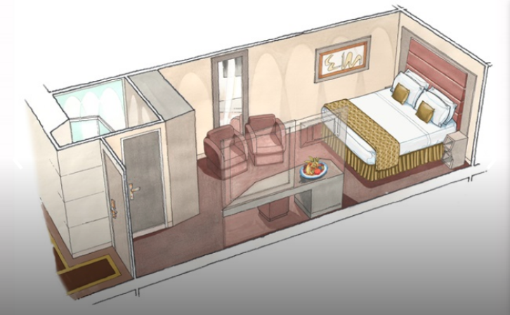 MSC Yacht Club Interior Suite floor Plan