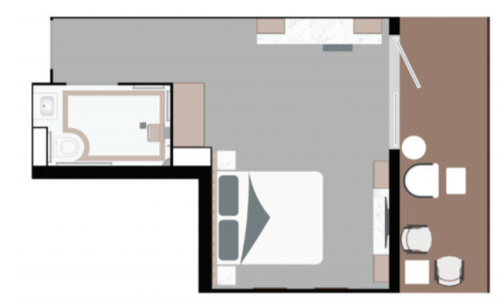 Balcony Stateroom Superior floor Plan