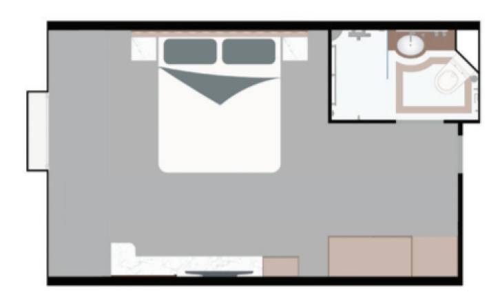 Aurora Stateroom Superior floor Plan
