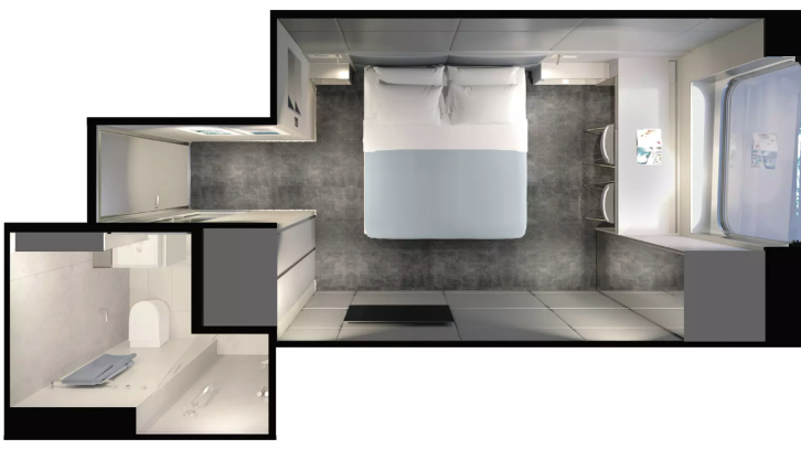 Oceanview Stateroom floor Plan