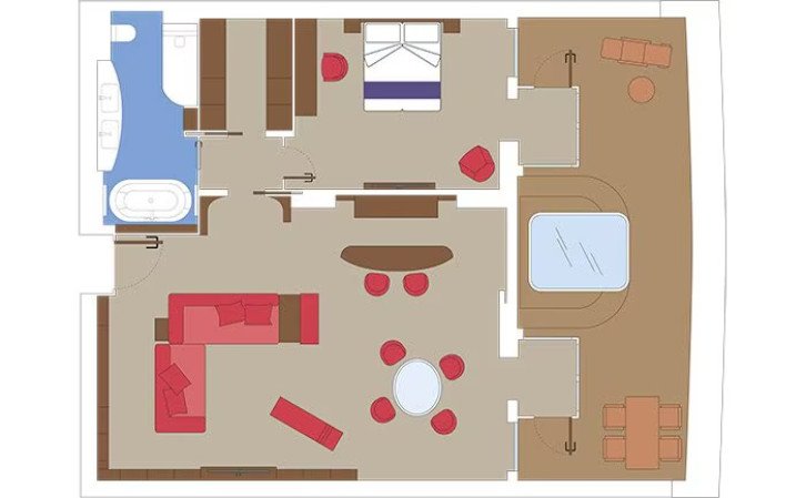 MSC Yacht Club Owner's Suite floor Plan