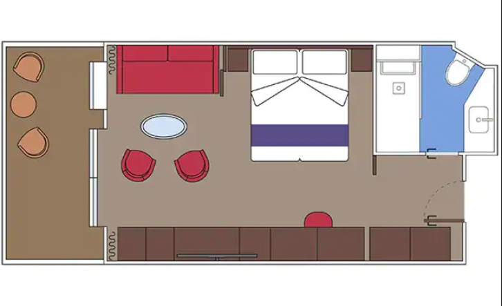 MSC Yacht Club Deluxe Suite floor Plan