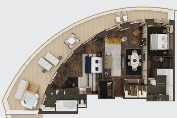 The Haven Deluxe Owner's Suite with Large Balcony floor Plan