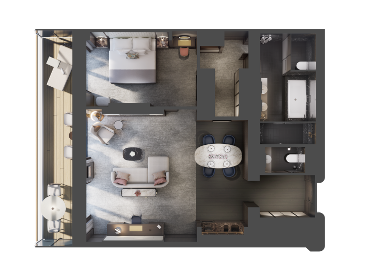 Junior Ocean View with Obstructed View floor Plan