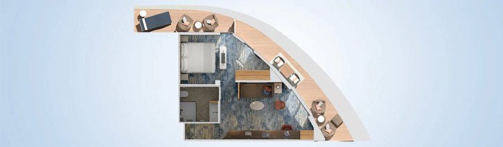 Carnival Excel Corner Suite (Split Balcony) floor Plan