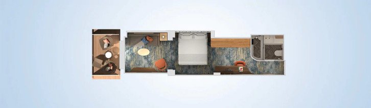 Ocean Suite (Extended Balcony) floor Plan