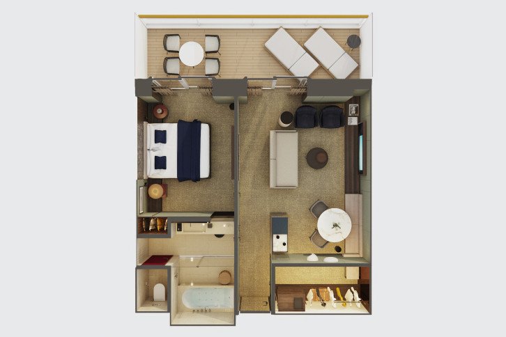 The Haven Owner’s Suite with Large Balcony floor Plan