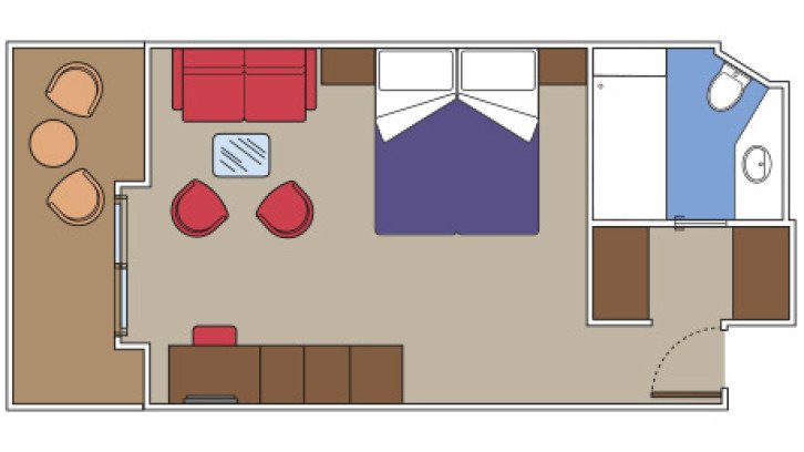 MSC Yacht Club Deluxe Suite floor Plan