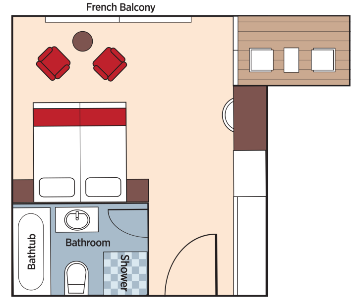 Deluxe Inside Stateroom floor Plan