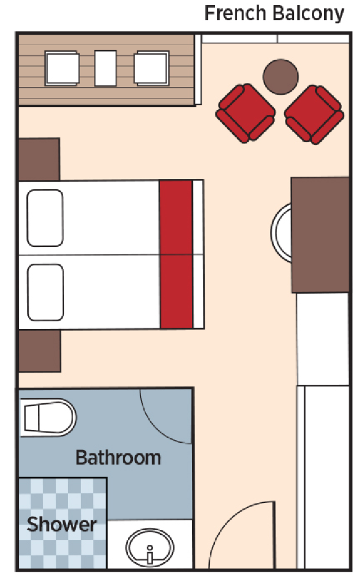 Ocean View Balcony Getaway  floor Plan