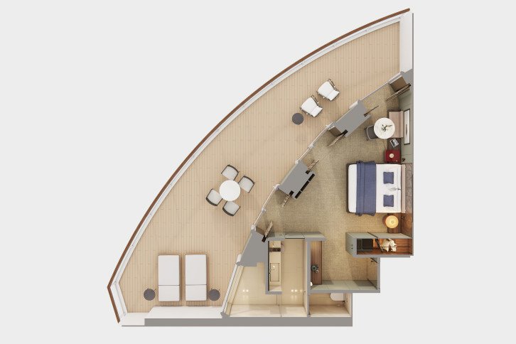The Haven Aft-Facing Penthouse with Large Balcony floor Plan