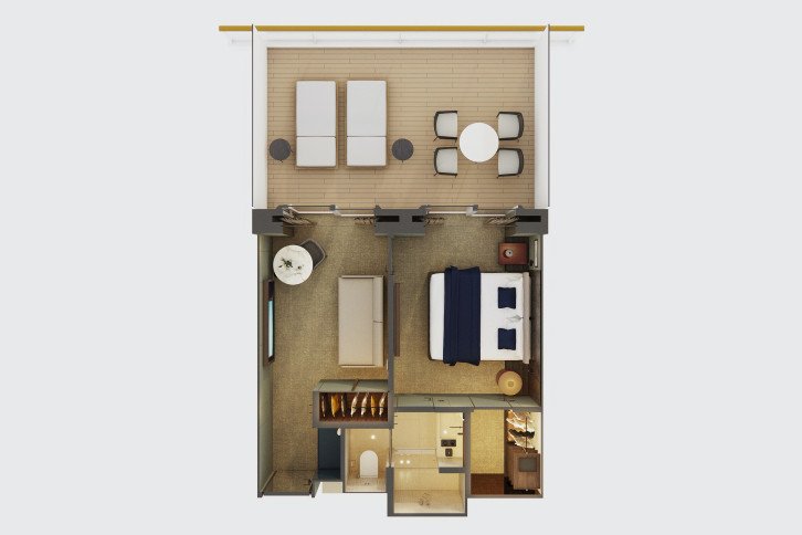 The Haven Aft-Facing Penthouse with Master Bedroom & Large Balcony floor Plan