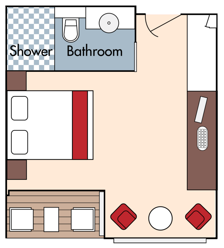 Ocean View Stateroom floor Plan