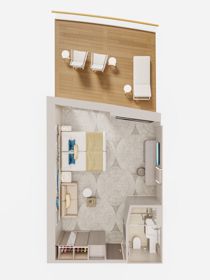 Family Suite with Large Balcony floor Plan