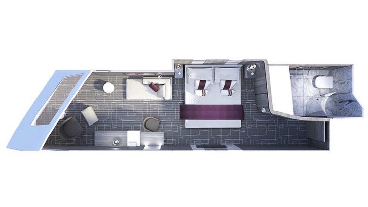 Deluxe Ocean View Stateroom floor Plan