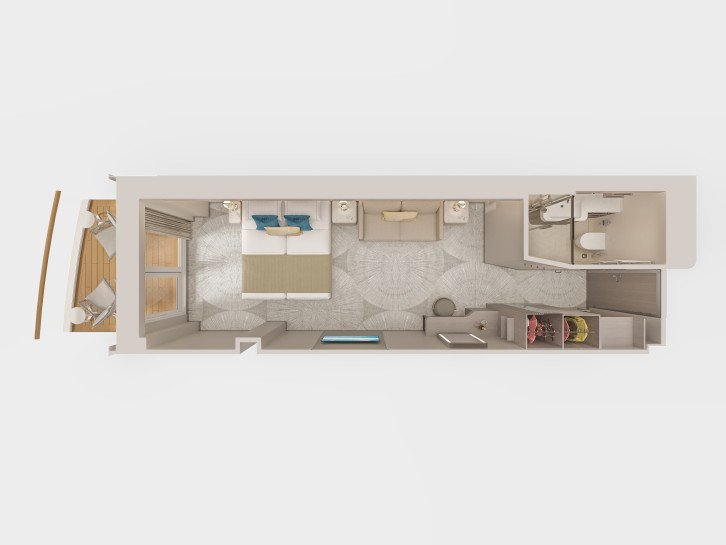 Family Club Balcony Suite floor Plan