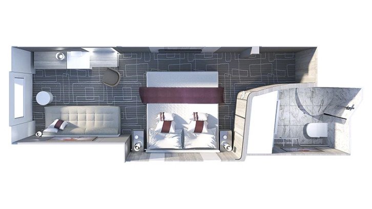 Ocean View Stateroom floor Plan
