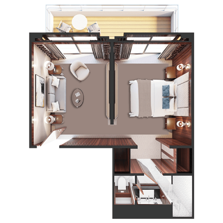 Deluxe Ocean View floor Plan