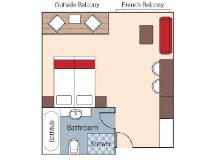 Surfside Family View Balcony floor Plan