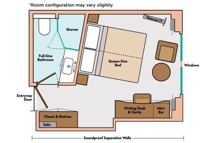 Avalon Deluxe Stateroom floor Plan
