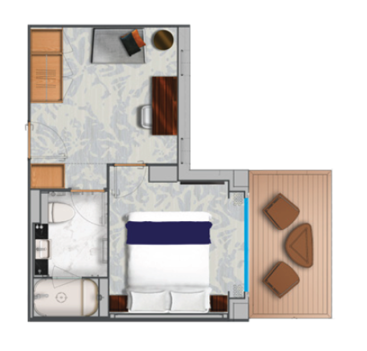Oceanview Stateroom floor Plan
