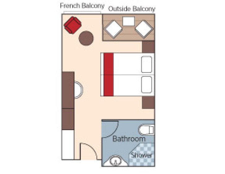 Balcony Stateroom Superior floor Plan