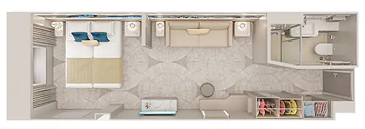 Large Oceanview with Round Window floor Plan