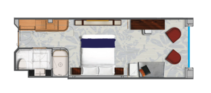 Prime Edge Stateroom with Infinite Veranda floor Plan