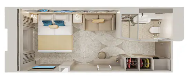 Oceanview with Round Window floor Plan