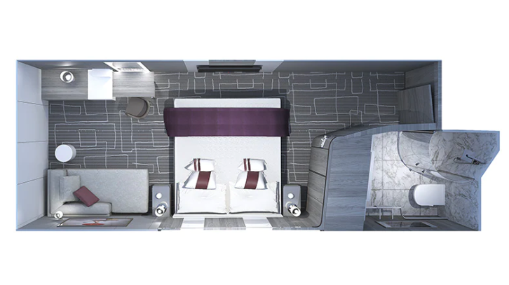 Deluxe Inside Stateroom floor Plan