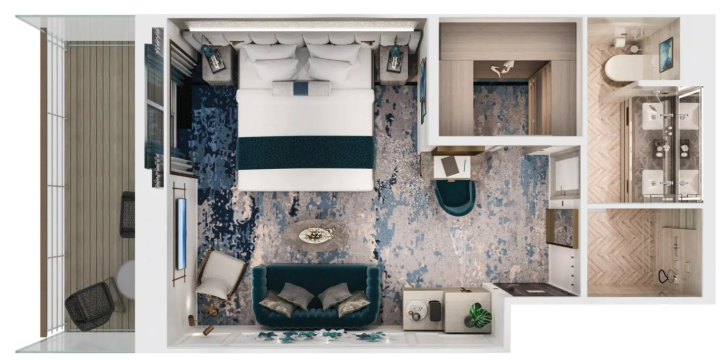 Aquamarine Veranda Suite floor Plan