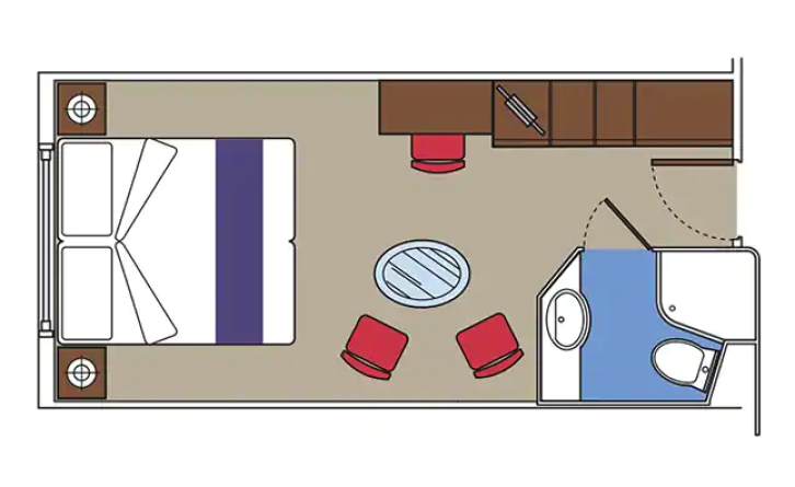 Deluxe Oceanview with Obstructed View floor Plan